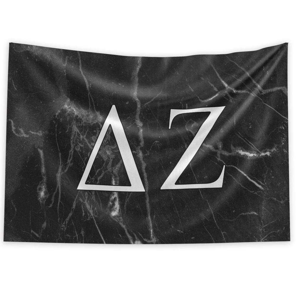 Black and White delta zeta flag